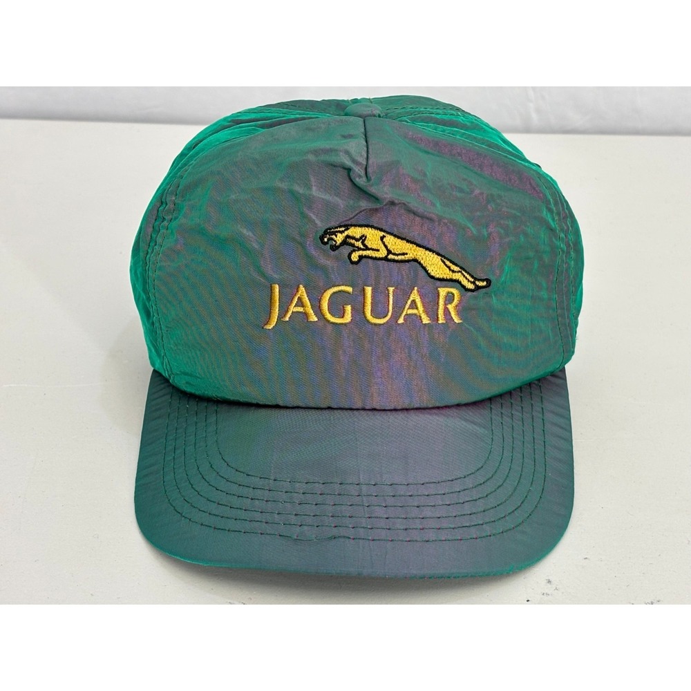 Jaguar Baseball Hat Cap Mens Green Blue Strapback‎ USA Made Products Fluorescent
